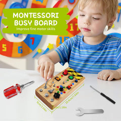 TenFans Busy Board wooden surface with smooth edges and natural finish.