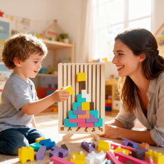 Tengantongda Russian blocks with pattern cards guide challenges and creativity.