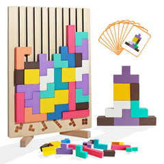Tengantongda wooden stacking puzzle enhances spatial reasoning for kids.