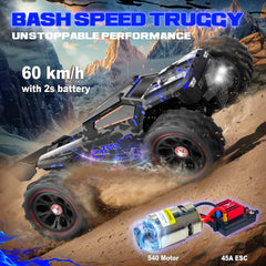 Tenssenx RC Truggy aluminum chassis communicates durability and longer lifespan.