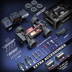 Tenssenx RC Truggy metal differentials convey strong torque and durability.