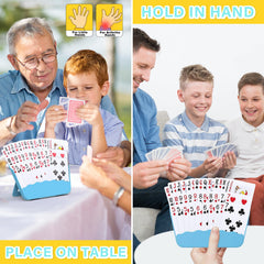 Tenyond card holder non-slip base keeps cards stable on any surface.