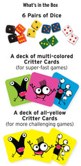 TENZI PAIRZI yellow critters cards add challenge and variety to play