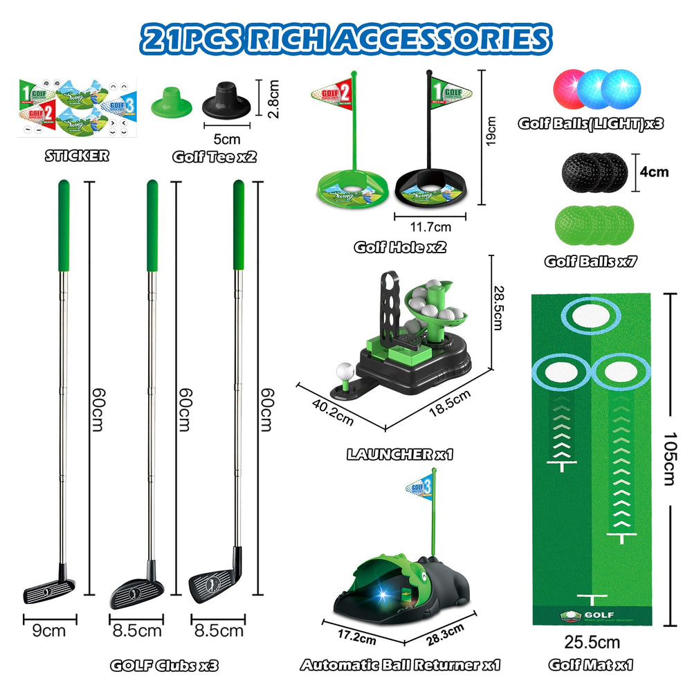 Terramus golf targets arranged for aiming practice and challenges.
