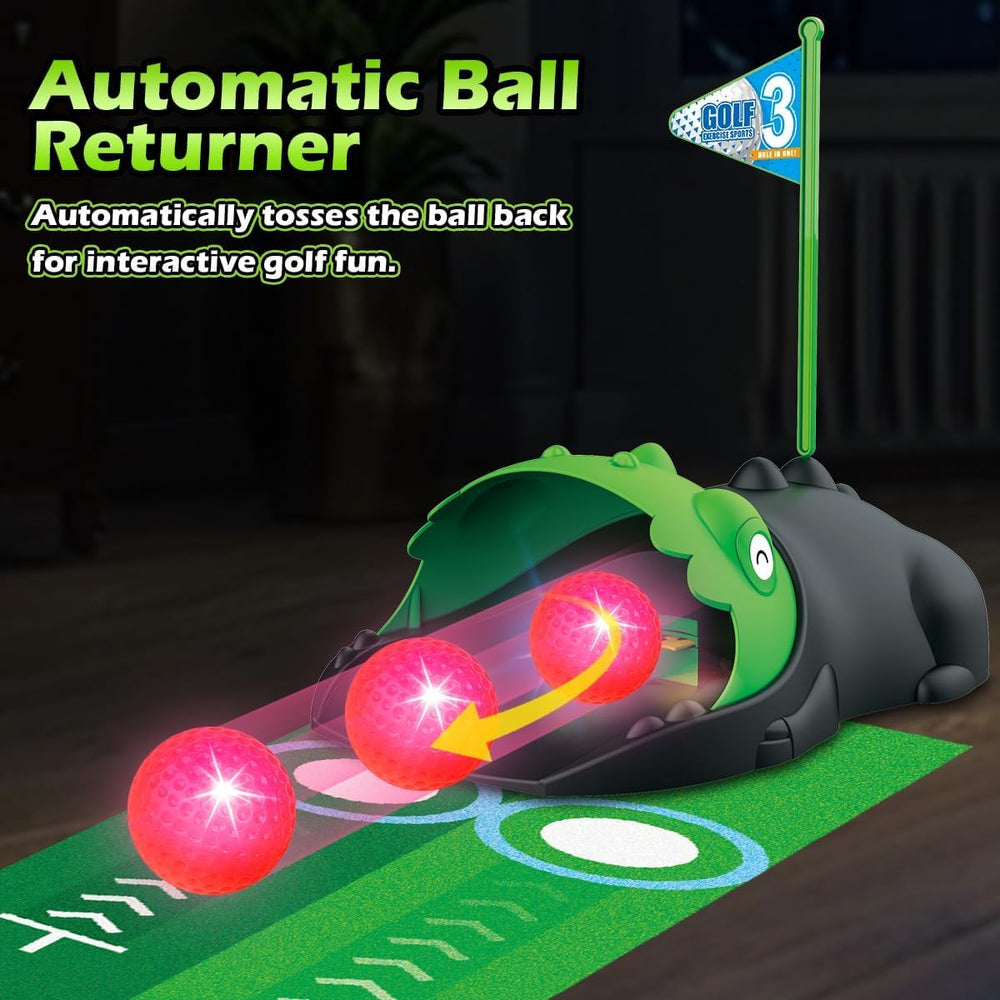 TERRAMUS LED night golf balls glow brightly for easy night practice.