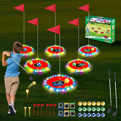 TERRAMUS Night golf party setup creates fun gatherings from dusk to dawn.
