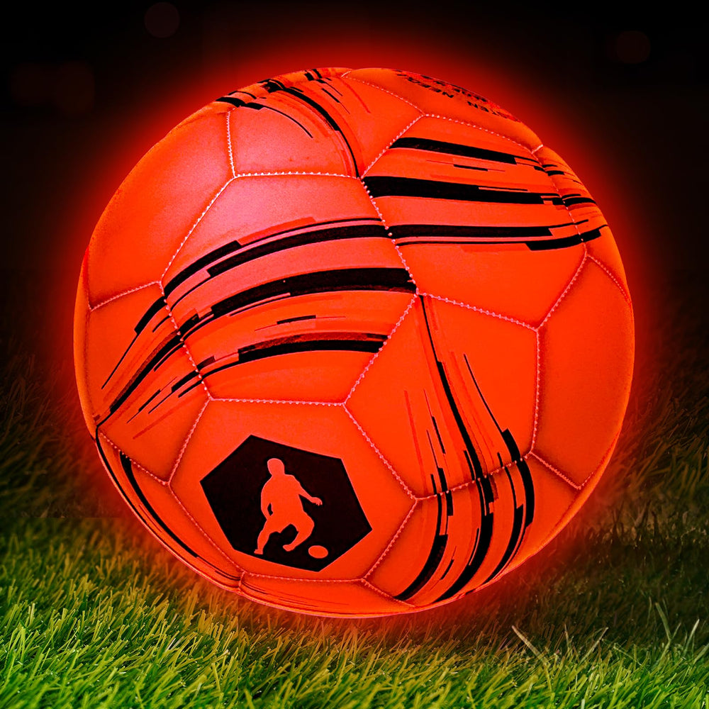 TERRAMUS light up soccer ball glowing red and green for night practice