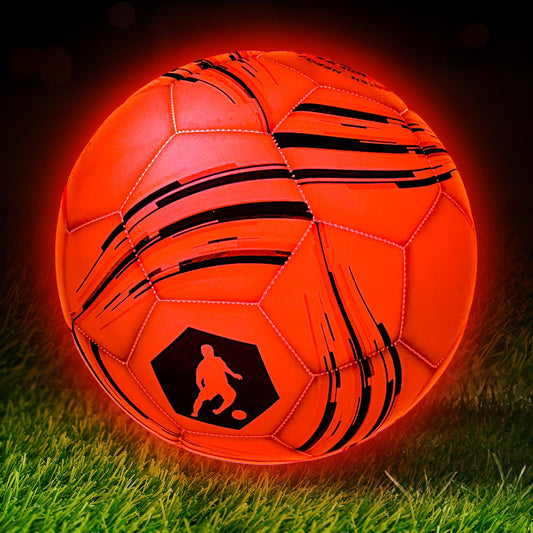 TERRAMUS light up soccer ball glowing red and green for night practice