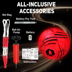 TERRAMUS complete kit includes LED ball, air pump, and bag for easy setup