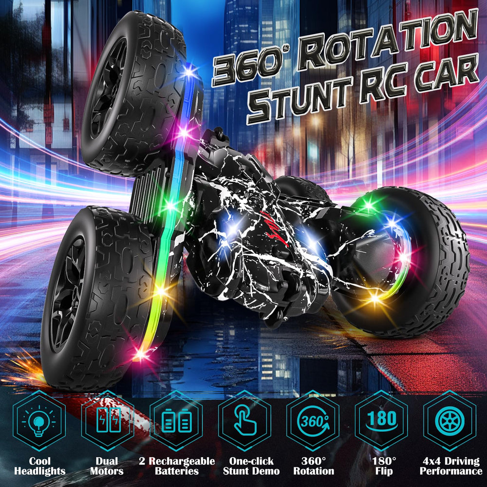 Terucle RC car with strip lights side view improves visibility during play