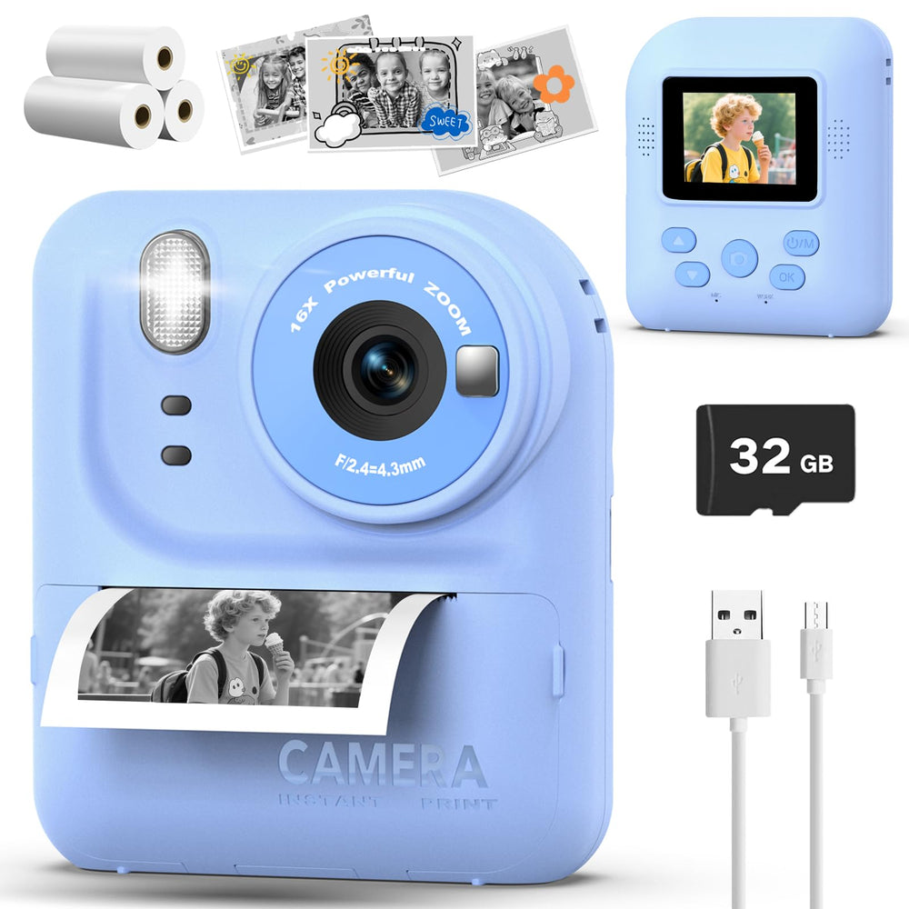 Teslahero Kids Camera front view highlights kid-friendly design.
