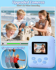 Teslahero Kids Camera records 1080p HD video for memories.