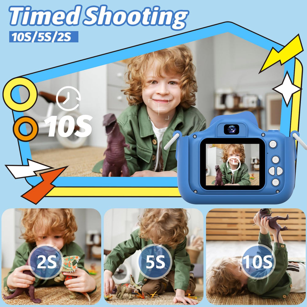 Teslahero Kids Camera soft dinosaur cover, safe, kid-friendly material for hands.