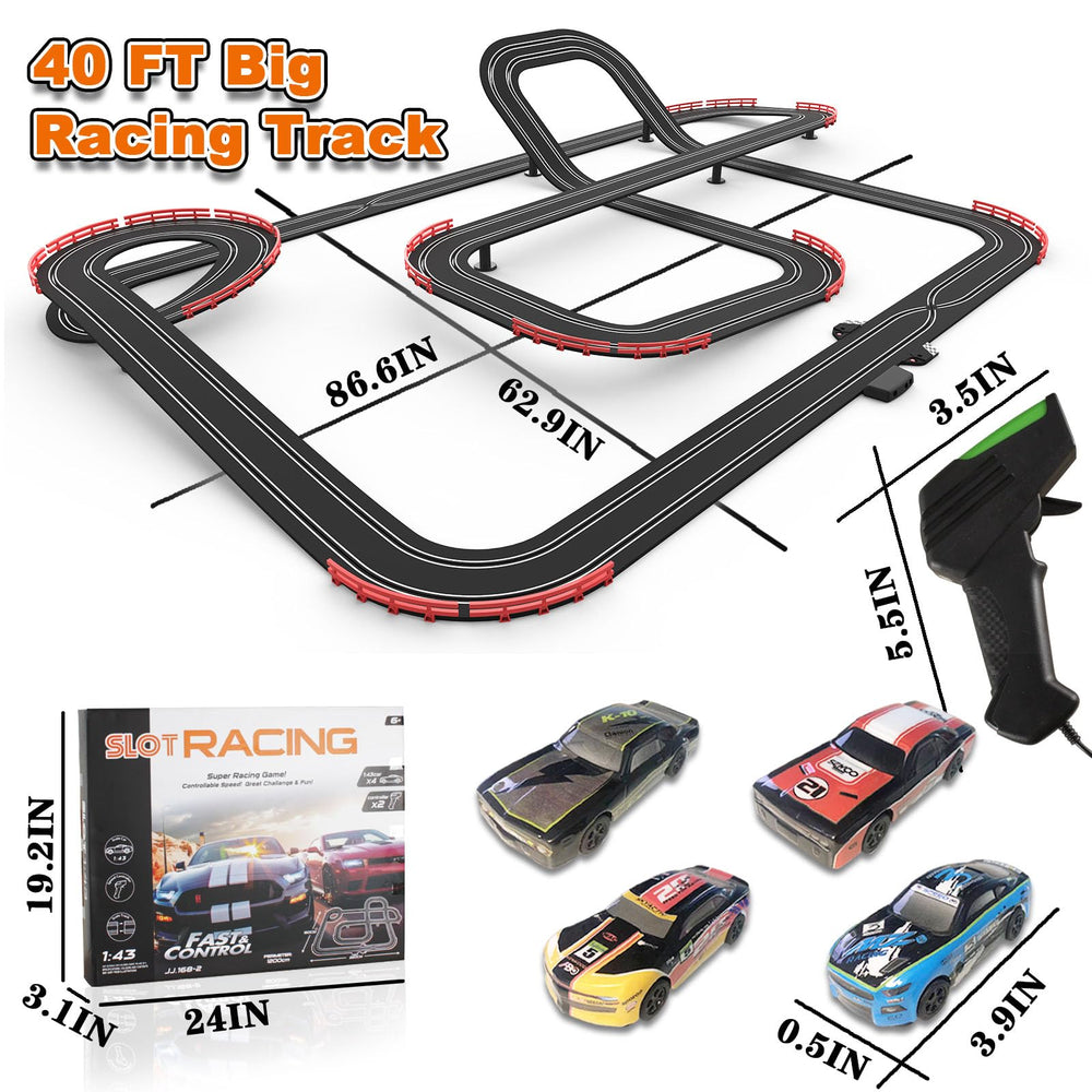 Teslala Slot Car Track kids playing setup promotes shared fun.