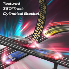 Teslala locking system keeps track pieces securely in place.