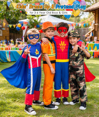 Teuevayl construction worker costume designed for hands-on pretend play at home or parties