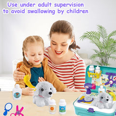 TEUVO toy hair dryer adds realistic grooming fun during routines.