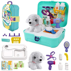 TEUVO pet care play set with case for organized pretend vet visits.