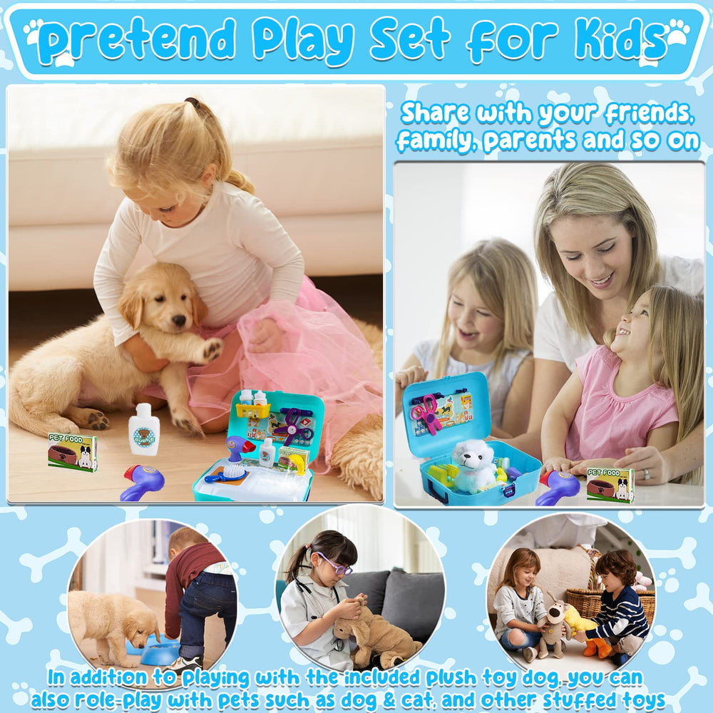 TEUVO Pet Care Playset dog food for feeding pretend pets during role-play sessions