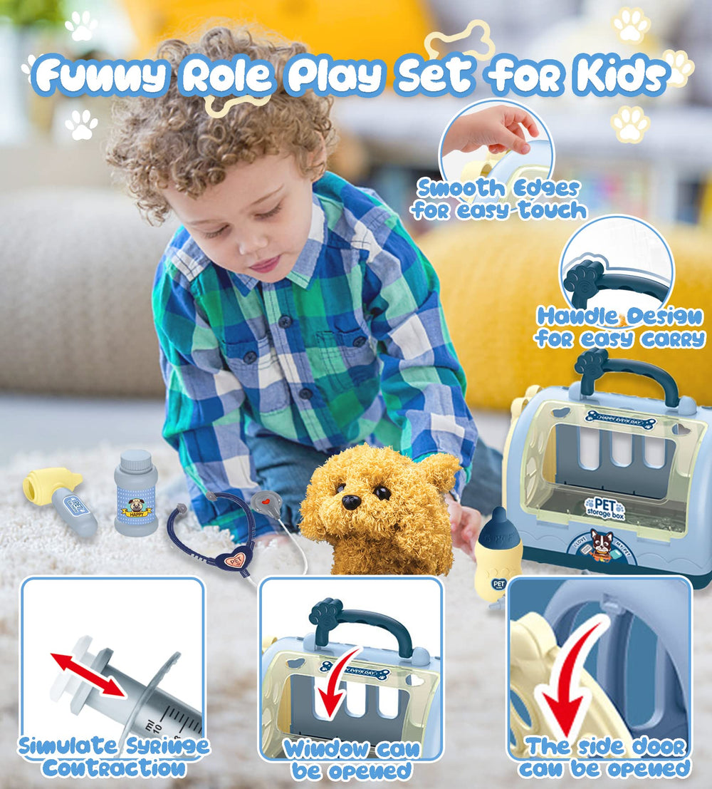 TEUVO Pet Care Playset Shampoo Bottle aids gentle grooming pretend sessions.