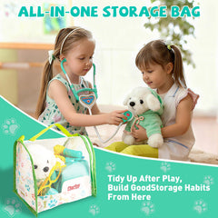 TEWIWAP Doctor Kit plush dog toy acts as friendly patient for vet play