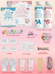 Texpoxica Taba Squishy Kit with 12 color pastes enables vibrant customization.