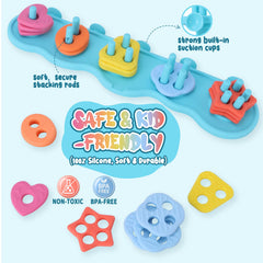 Texviko floating color shapes for sorting and counting in bath time