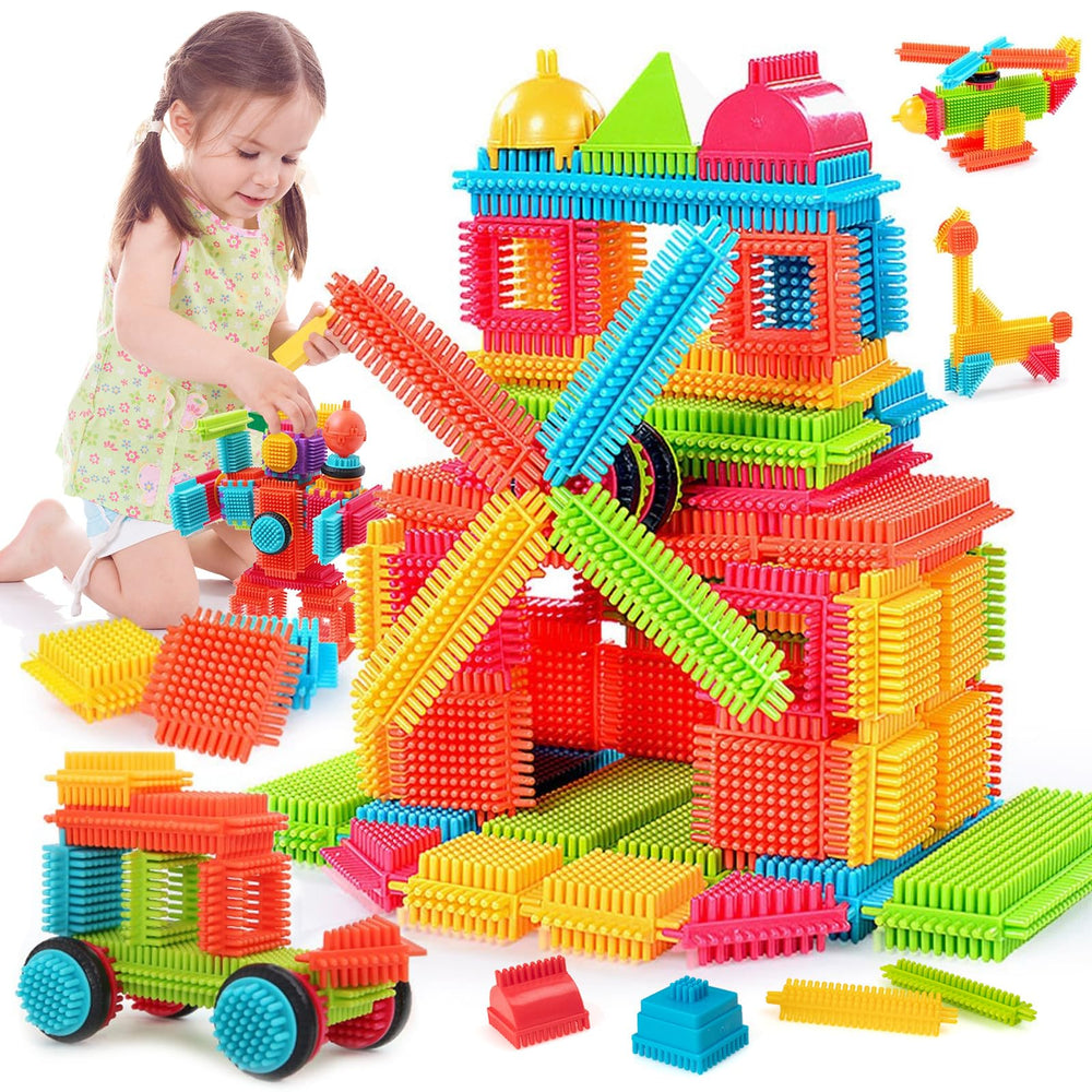 Teytoy bristle blocks set car promotes imaginative play and fine motor skills