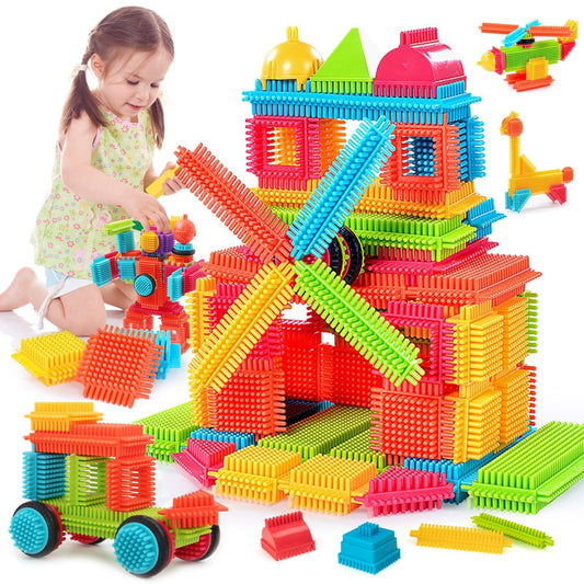 Teytoy bristle blocks set car promotes imaginative play and fine motor skills