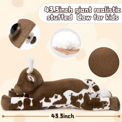 Tezituor longhorn cow pillow in bedroom decor for cozy resting