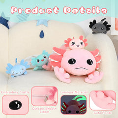 Tezituor axolotl full-body pillow provides snug sleep support.