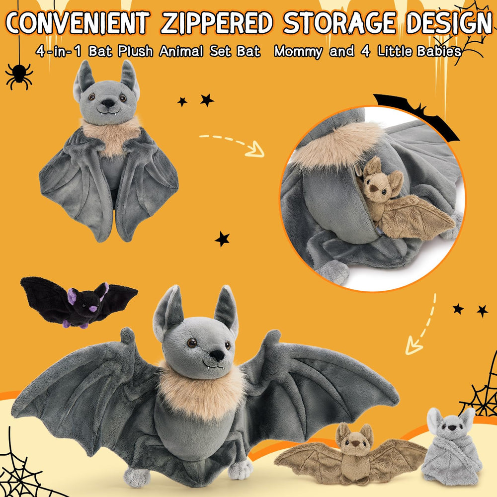 Tezituor green baby bat plush, adds vibrant decor to bedrooms.