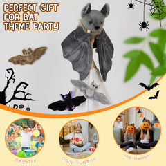 Tezituor bat plush closeup eyes, lifelike details for a realistic look.