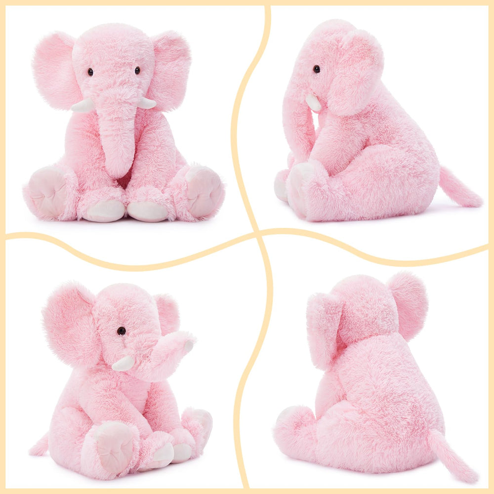 Tezituor giant pink elephant plush soft material for warm hugs