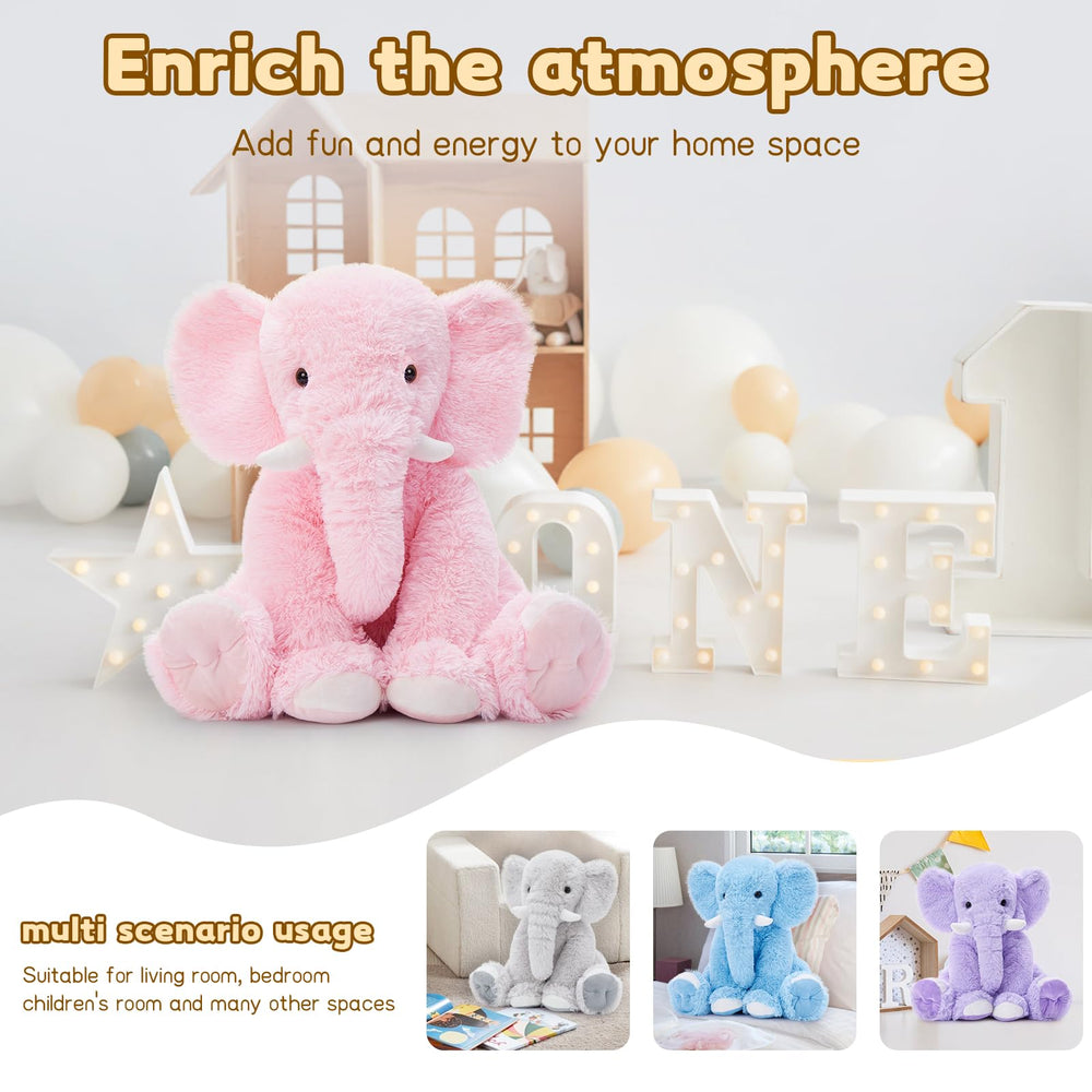 Tezituor giant pink elephant plush foot design for playful charm