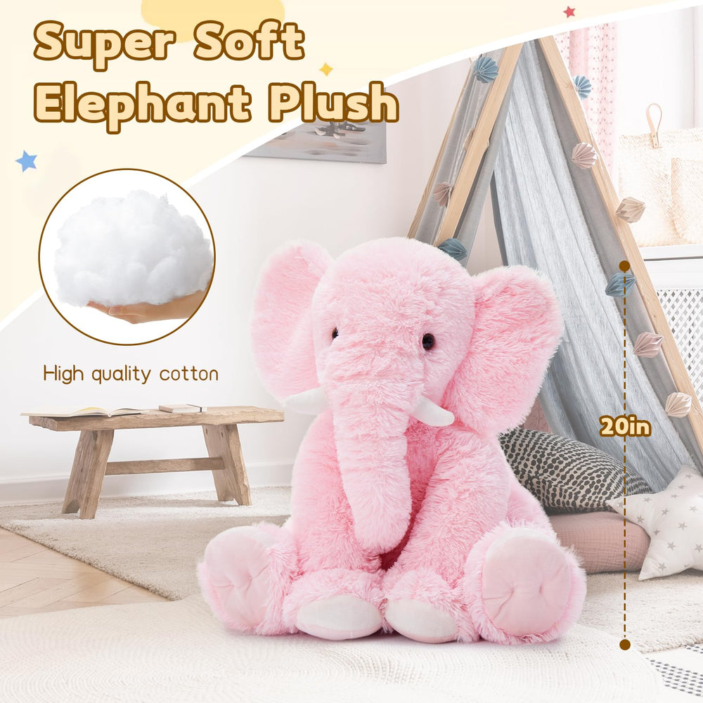 Tezituor giant pink elephant plush ear-cosy look for snuggling