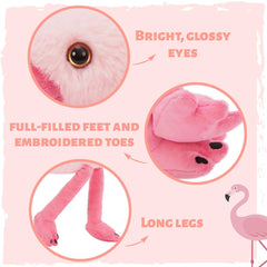 Close-up of Tezituor flamingo eyes, highlighting friendly charm for kids.