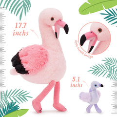 Soft Tezituor flamingo plush texture inviting warm snuggles and comfort.