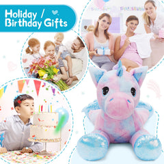 Tezituor large unicorn plush makes a perfect gift or party decoration.