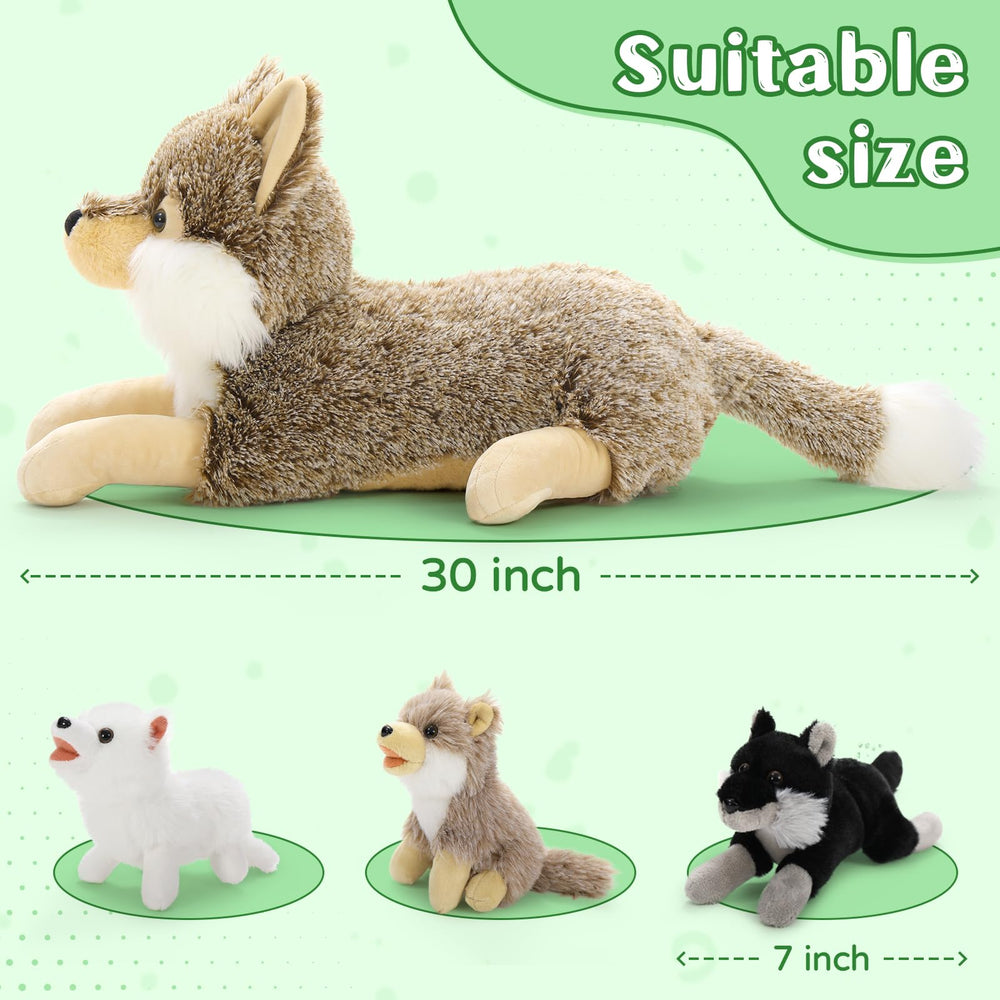 Tezituor 4-piece wolf set offers large, huggable comfort for daily use.