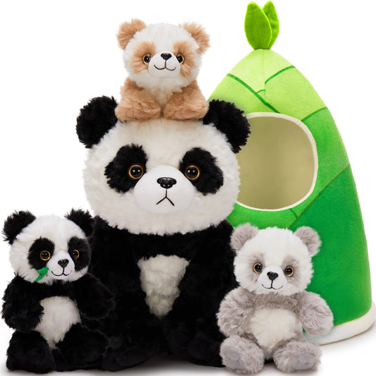 Tezituor mother panda plush for comforting hugs and cuddles.