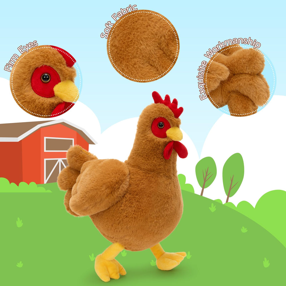Tezituor plush chicken decor – ideal table centerpiece for gatherings.