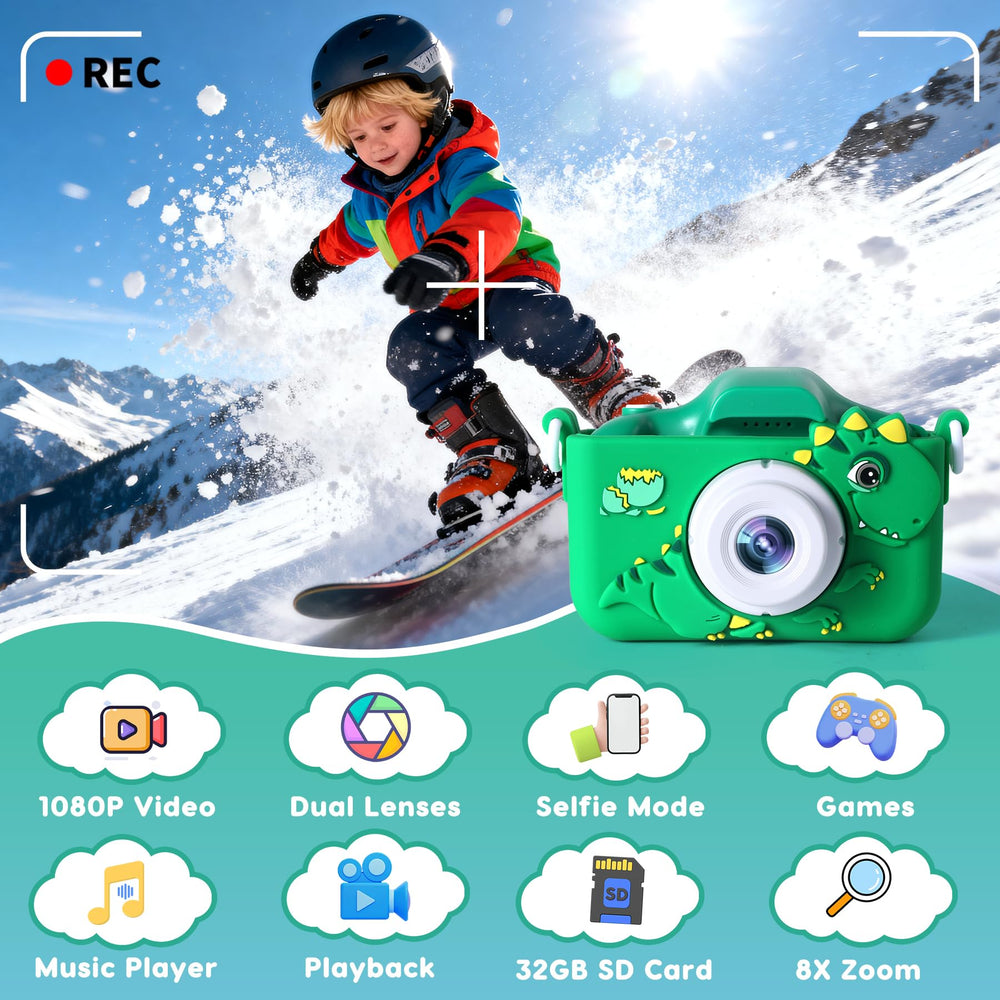 Tezousi kids camera rear view showing simple controls for small hands