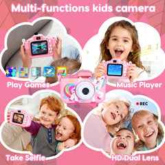 Tezousi Kids Camera offers games, music, and video playback for versatile fun.