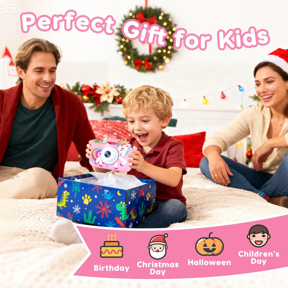 Tezousi Kids Camera rear lens enables selfies and group shots with friends.