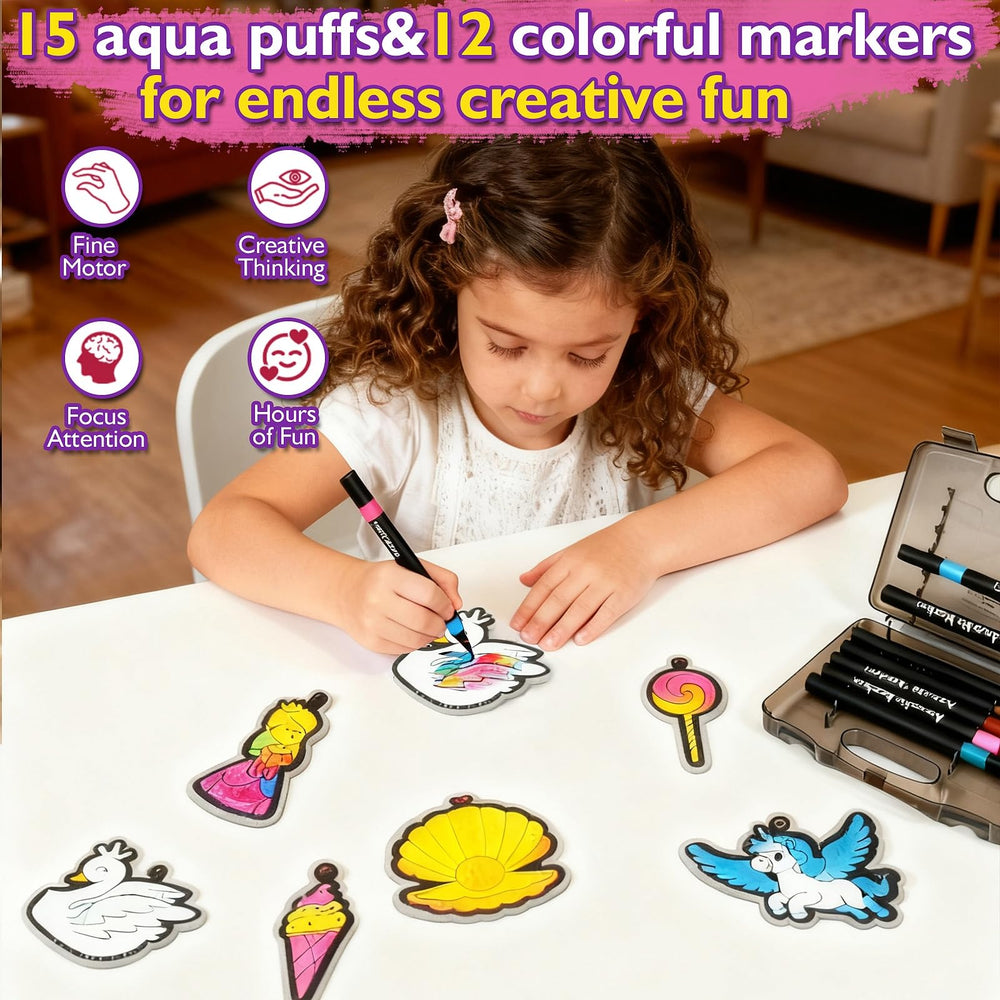 Aqua Puffs foam textures inflate during art time for tactile fun