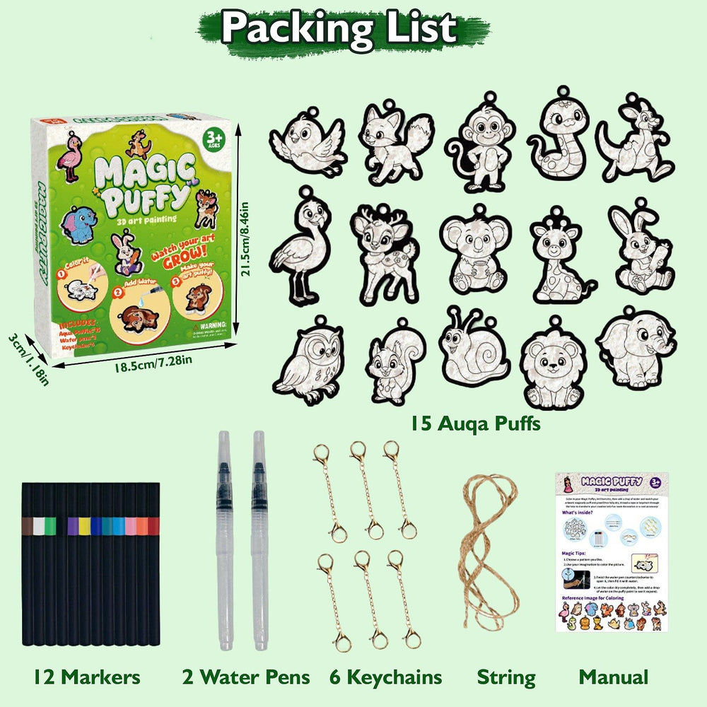 TFS Top Fans Aqua Puffs included materials simplify at-home crafting.