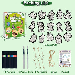 TFS Top Fans Aqua Puffs included materials simplify at-home crafting.
