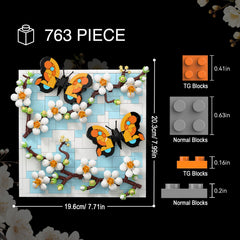 TG BLOCKS 3D wall art butterfly display enhances decor and conversation pieces