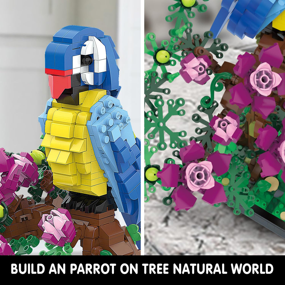 TG BLOCKS flower parrot display-ready model inspires room decor